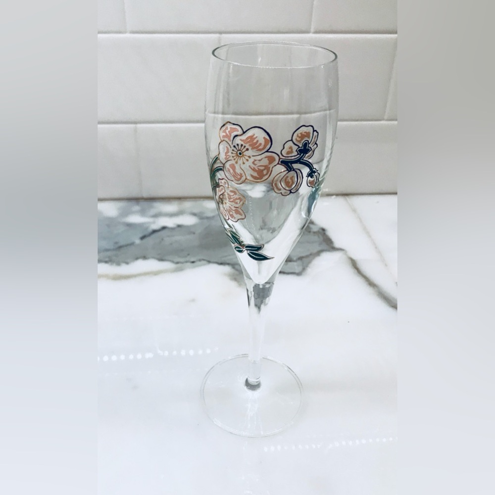 Perrier Jouet Belle Epoque Hand Painted Single Replacement Champagne Flute